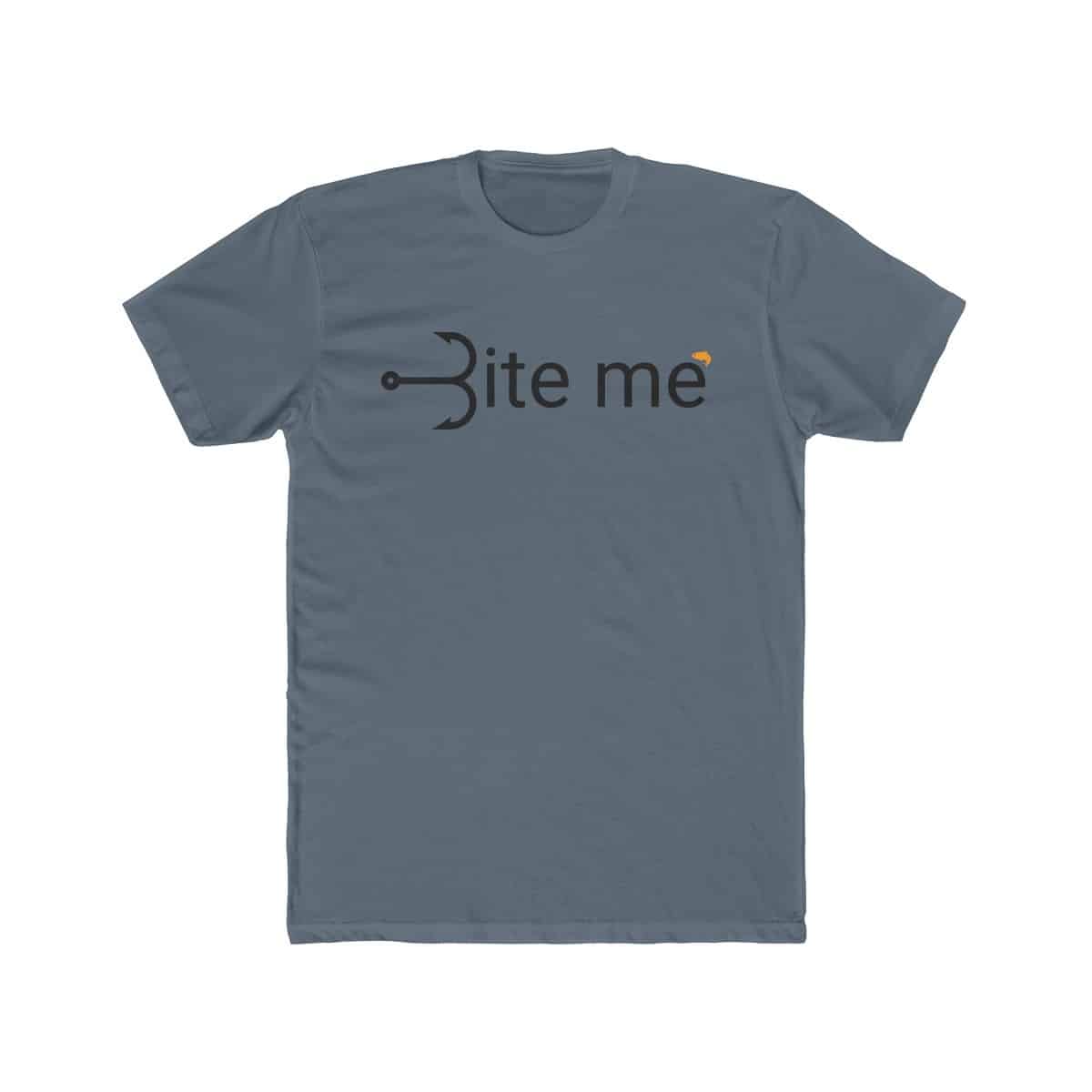 Men's Bite Me Fish Cotton Crew Tee - Image 7