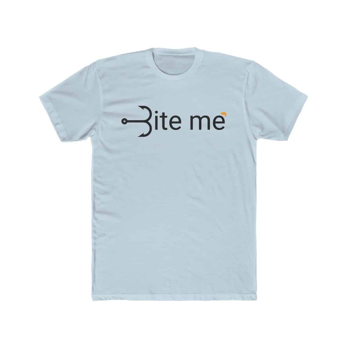 Men's Bite Me Fish Cotton Crew Tee - Image 9