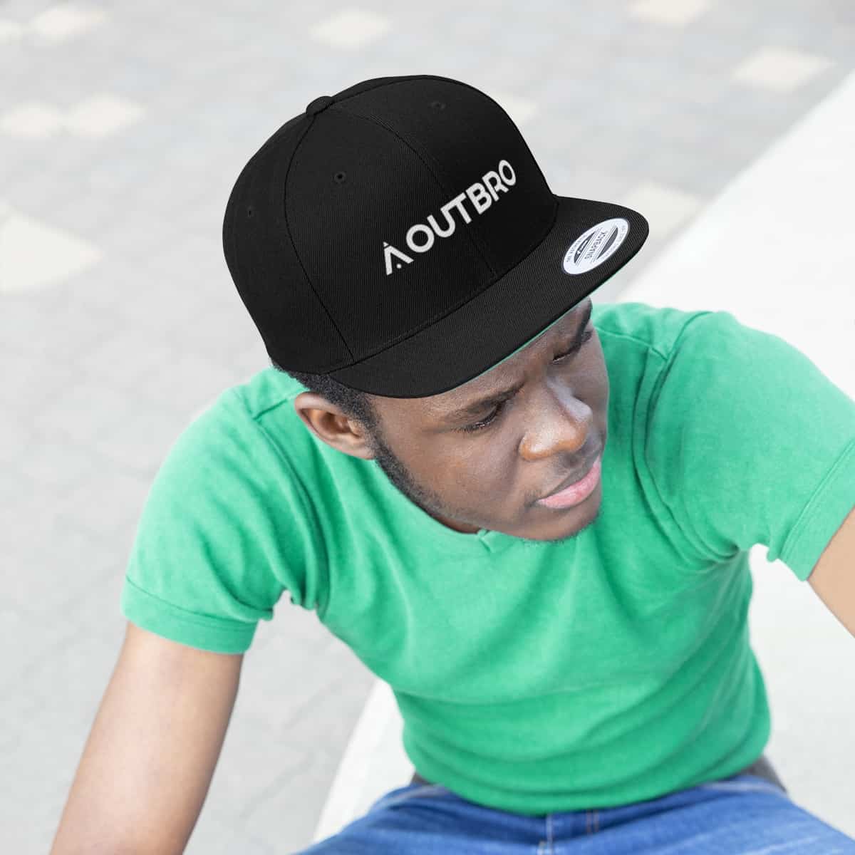 OUTBRO Unisex Flat Bill Hat - Image 4